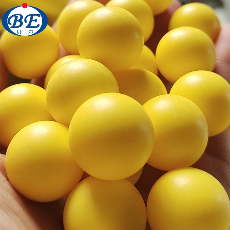 Solid Yellow Plastic Ball 